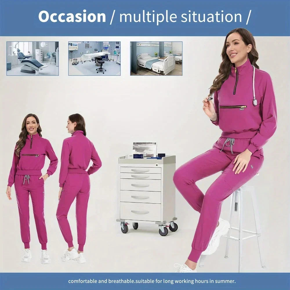 Women Outdoor Sport Suits Nurse Accessories Nursing Workwear Scrub Uniform Jogging Pant Pet Grooming Women Work Clothes