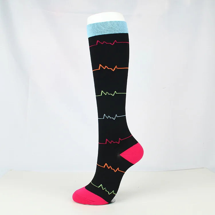 Brothock medical compression stockings pressure sports socks cotton wave point thick composition sports breathable elastic socks