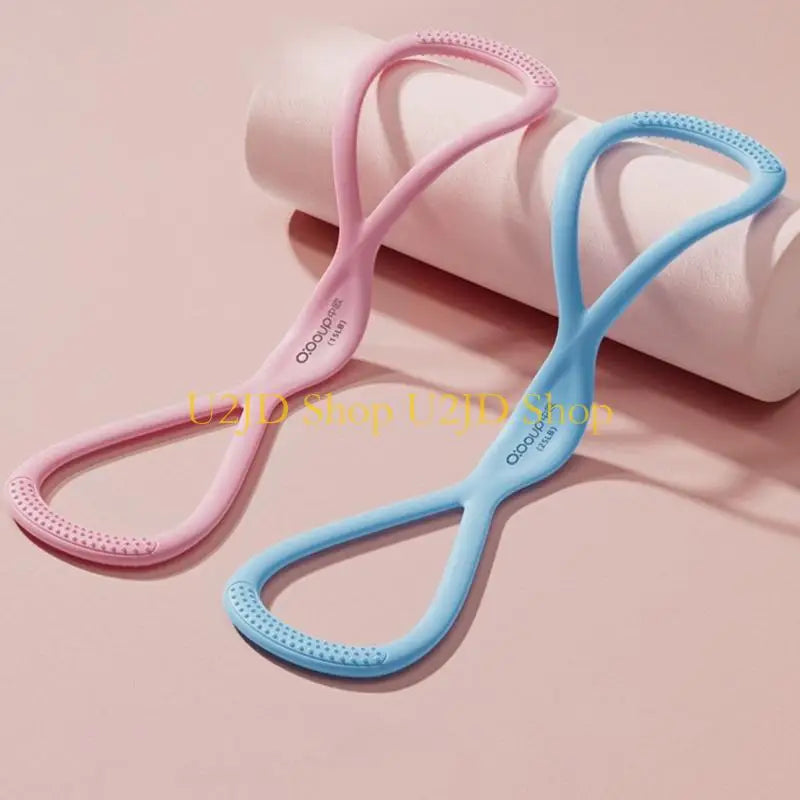 U2JD Premium Silicone Fitness Rope Fitness Resistance Bands Ergonomic Design For Strength Training Flexibility Enhancement