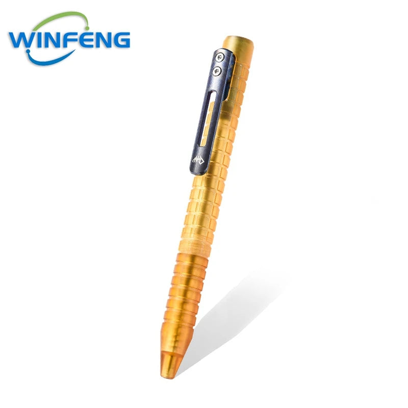 Luxurious Titanium Alloy Tactical Pen PEI Signature Pen Student Office Stationery Emergency Window Breaker Survival Supplies