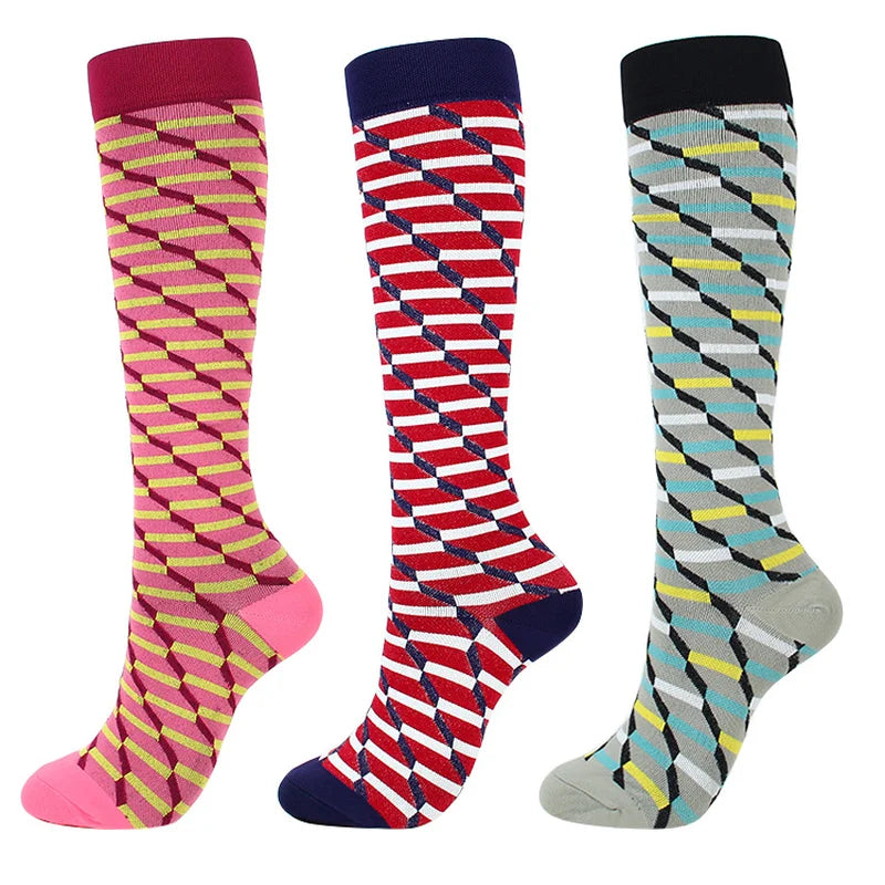 Brothock medical compression stockings pressure sports socks cotton wave point thick composition sports breathable elastic socks