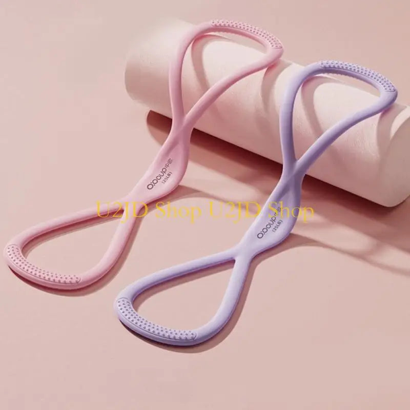 U2JD Premium Silicone Fitness Rope Fitness Resistance Bands Ergonomic Design For Strength Training Flexibility Enhancement