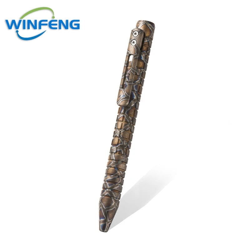 Luxurious Titanium Alloy Tactical Pen PEI Signature Pen Student Office Stationery Emergency Window Breaker Survival Supplies