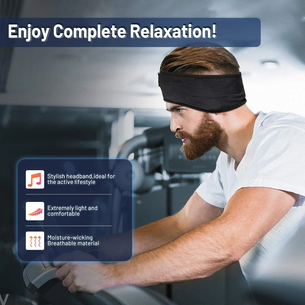 Sleep Headphones Wireless, Bluetooth Sports Headband Headphones with Ultra-Thin HD Stereo Speakers, Perfect for Sleeping,Workout