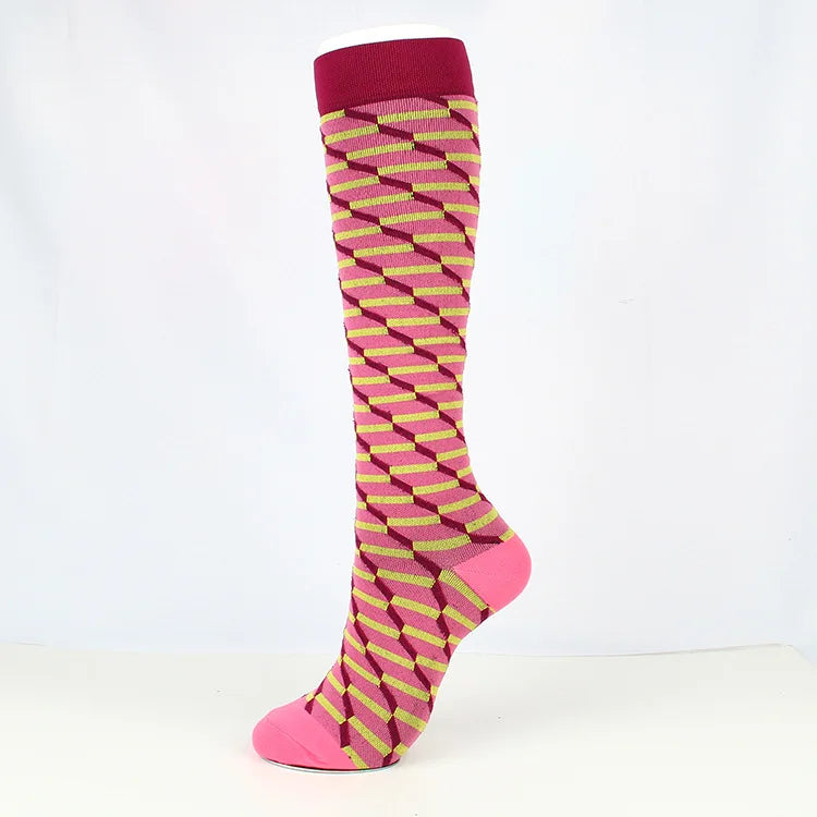 Brothock medical compression stockings pressure sports socks cotton wave point thick composition sports breathable elastic socks