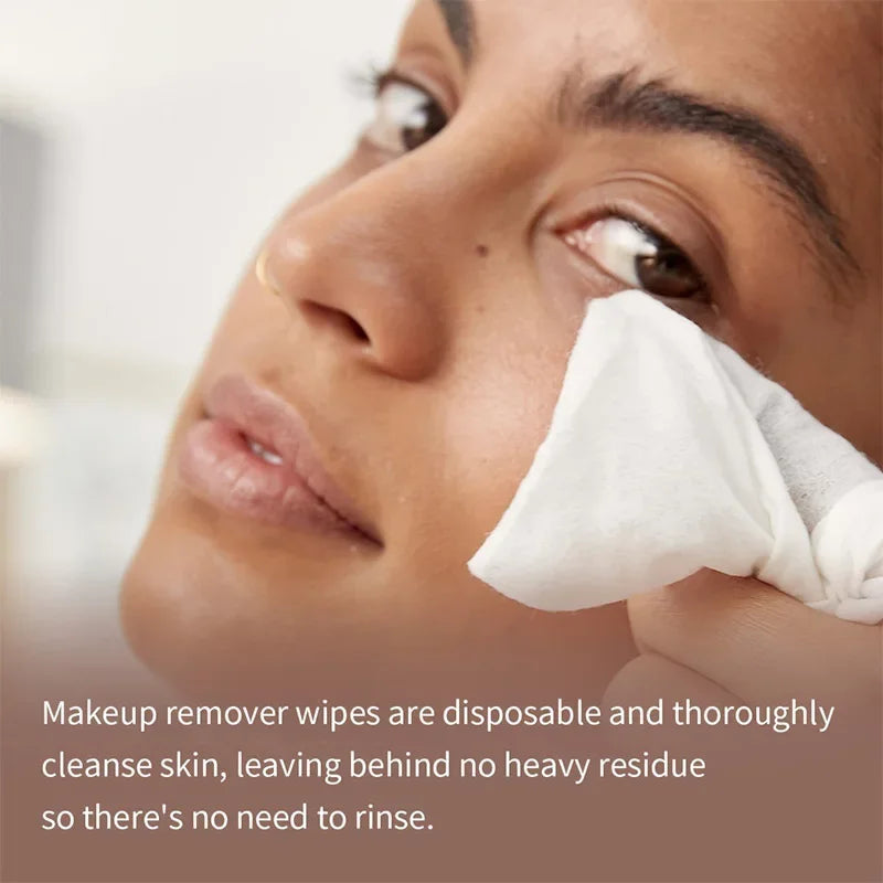 USHAS Makeup Remover Wipes Disposable Deep Cleansing Gentle Non-Irritating  For All Skin Types