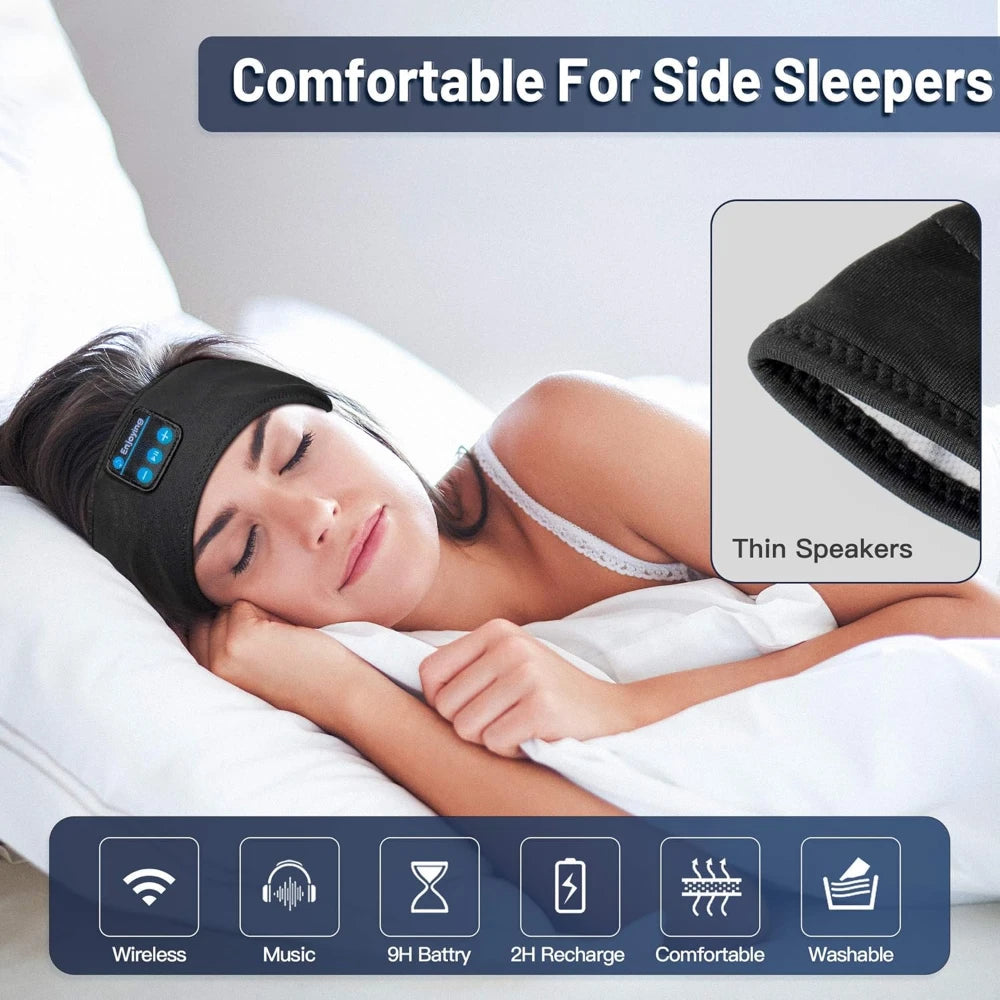 Sleep Headphones Wireless, Bluetooth Sports Headband Headphones with Ultra-Thin HD Stereo Speakers, Perfect for Sleeping,Workout
