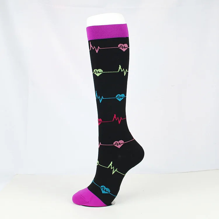 Brothock medical compression stockings pressure sports socks cotton wave point thick composition sports breathable elastic socks