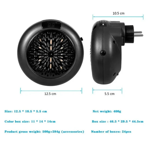 Mini Electric Heater Portable Hot Air Fan Household Desktop Heater Wall Mounted Round Home Appliances Safety Winter Heater