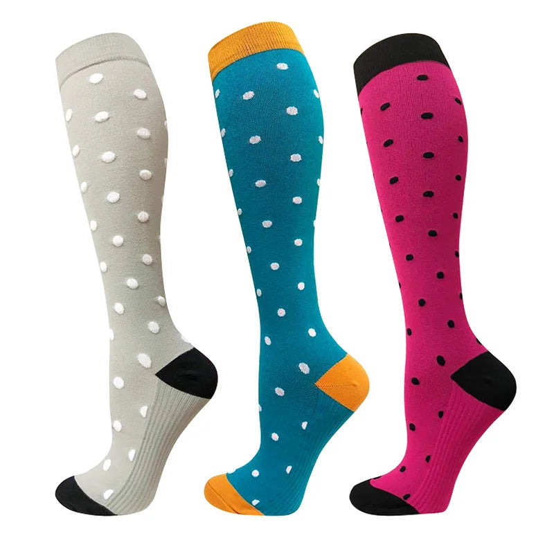 Brothock medical compression stockings pressure sports socks cotton wave point thick composition sports breathable elastic socks