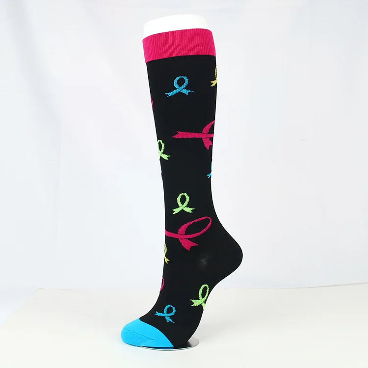 Brothock medical compression stockings pressure sports socks cotton wave point thick composition sports breathable elastic socks
