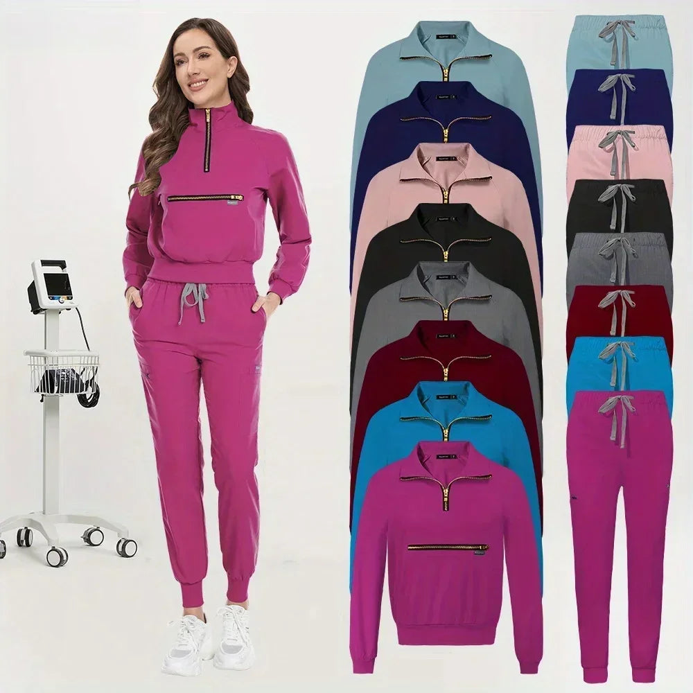 Women Outdoor Sport Suits Nurse Accessories Nursing Workwear Scrub Uniform Jogging Pant Pet Grooming Women Work Clothes