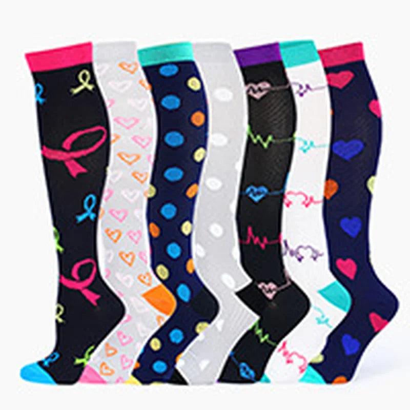 Brothock medical compression stockings pressure sports socks cotton wave point thick composition sports breathable elastic socks