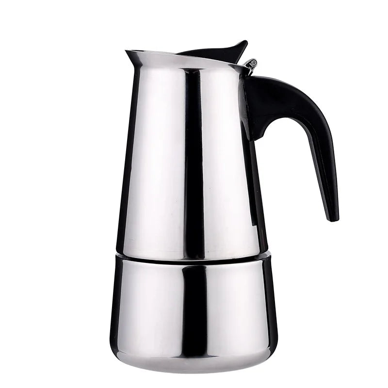 100ml-450m Stainless Steel Espresso Coffee Pots Stovetop Coffee Moka Pot Percolator Coffee Maker Pot Suitable for Home Office