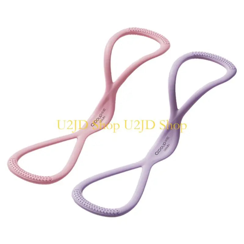 U2JD Premium Silicone Fitness Rope Fitness Resistance Bands Ergonomic Design For Strength Training Flexibility Enhancement