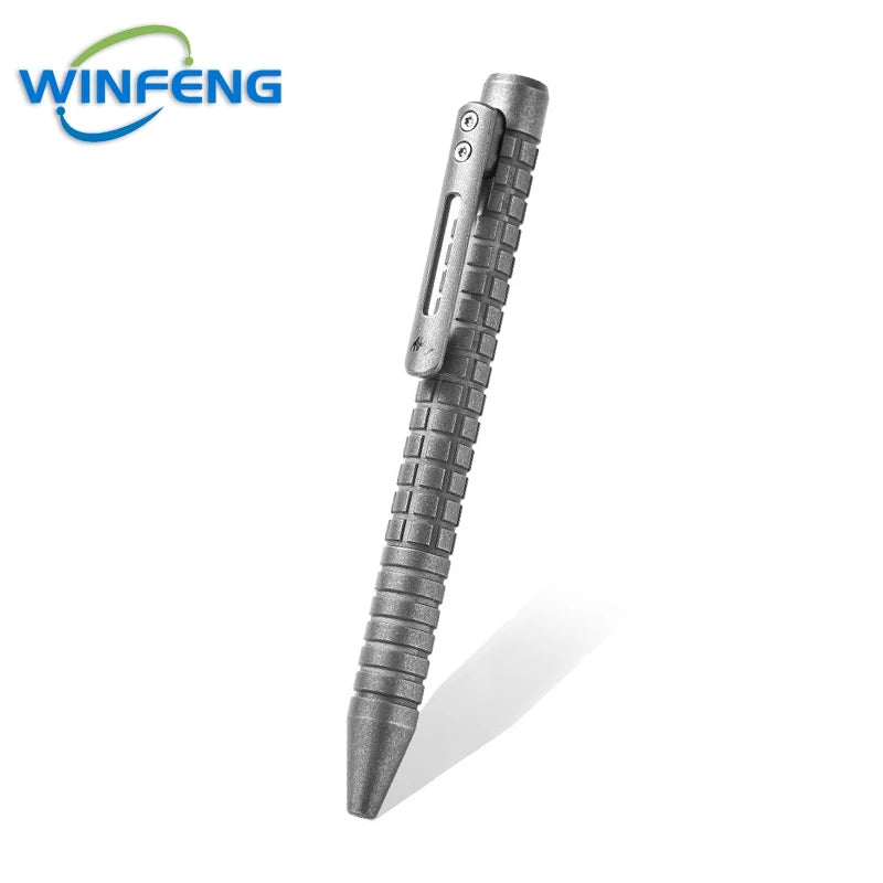 Luxurious Titanium Alloy Tactical Pen PEI Signature Pen Student Office Stationery Emergency Window Breaker Survival Supplies