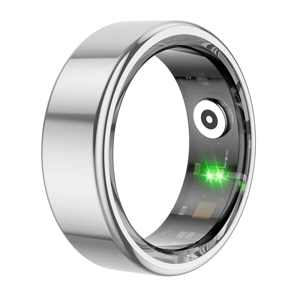 [2024 ] COLMI R02 Smart Ring Military Grade Titanium Steel Shell Health Monitoring IP68 & 5ATM Waterproof Multi-sport Modes