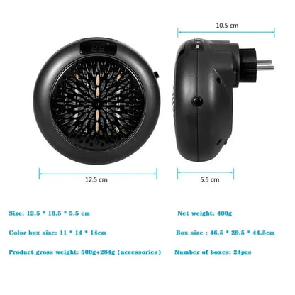 Mini Electric Heater Portable Hot Air Fan Household Desktop Heater Wall Mounted Round Home Appliances Safety Winter Heater