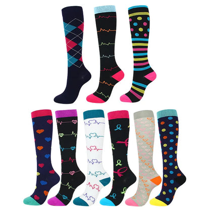 Brothock medical compression stockings pressure sports socks cotton wave point thick composition sports breathable elastic socks