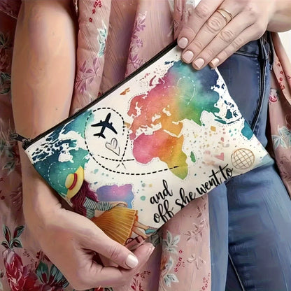 A Bravely pursuing dreams changes the world makeup bag - cute multifunctional zipper pouch for women, jewelry storage bag